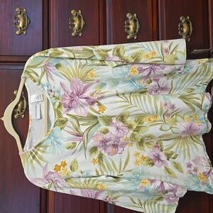 Alfred Dunner Pastel Floral Top with 3/4 Sleeves